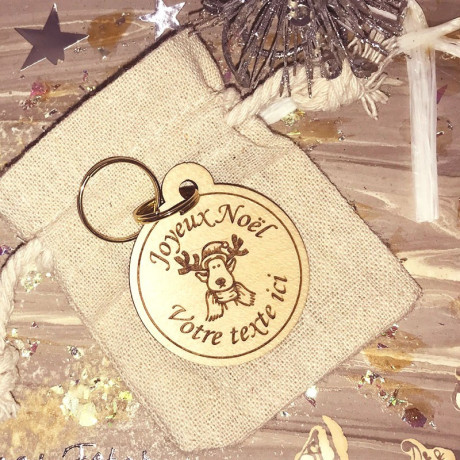 Porte-clés personnalisé Joyeux Noël Porte-clés personnalisé Joyeux Noël