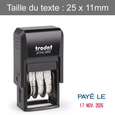 Tampon dateur Printy Dateur 4850L2 "payé le"