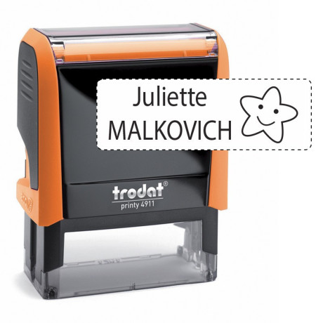 Tampon pour textile : Etoile souriante Tampon pour textile : Etoile souriante