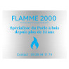 Plaque en aluminium gris & texte bleu avec logo adhésive