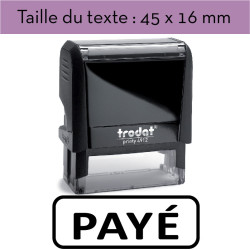 Tampon Encreur Trodat Xprint 4912 "Paye" - Prêt à l'Emploi | Montampon