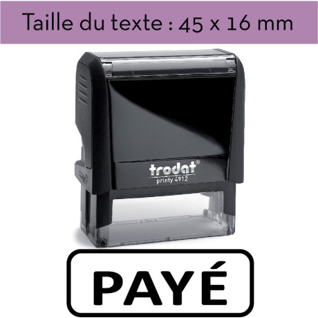 Tampon Encreur Trodat Xprint 4912 "Paye" - Prêt à l'Emploi | Montampon